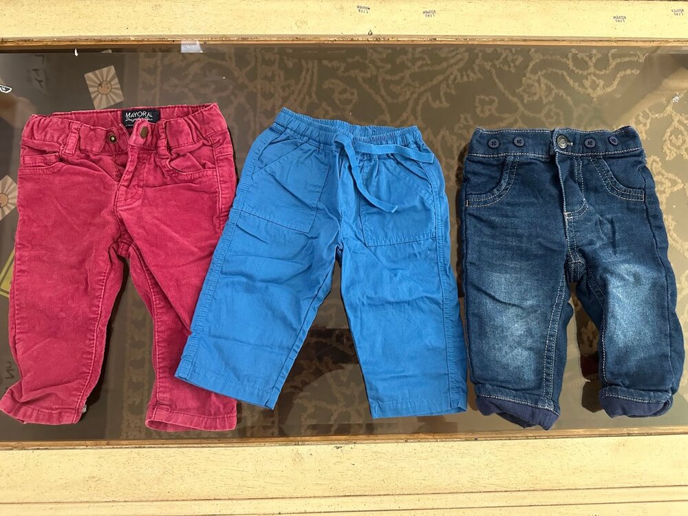 Mayoral, Bonton, Cat & Jack Baby Boys Pants Bundle 6M